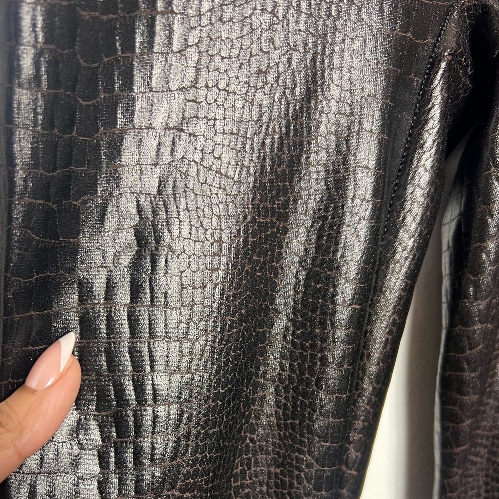 SPANX Brown Croc Leggings - Picture 6 of 7